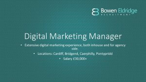 Digital Marketing candidate available in south Wales